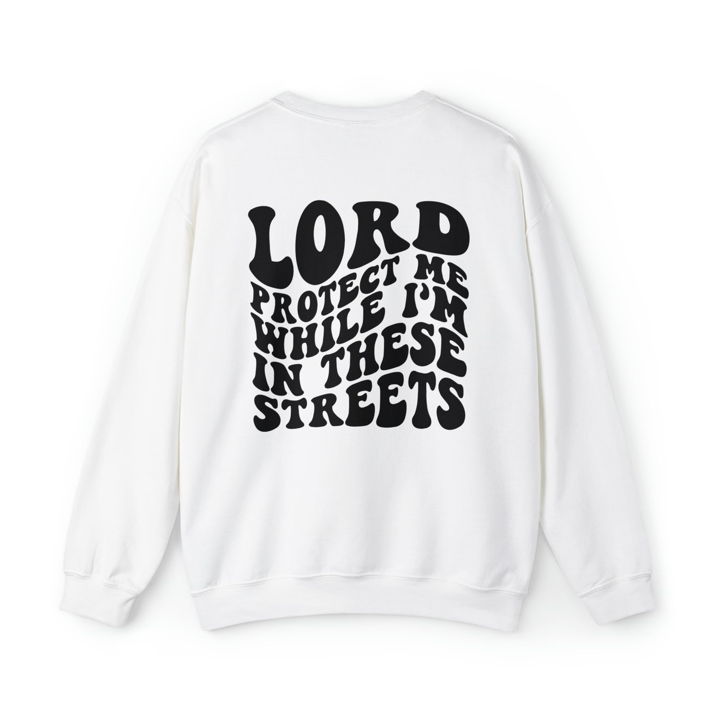 Guarded in Faith | Christian Streetwear Sweatshirt (White)