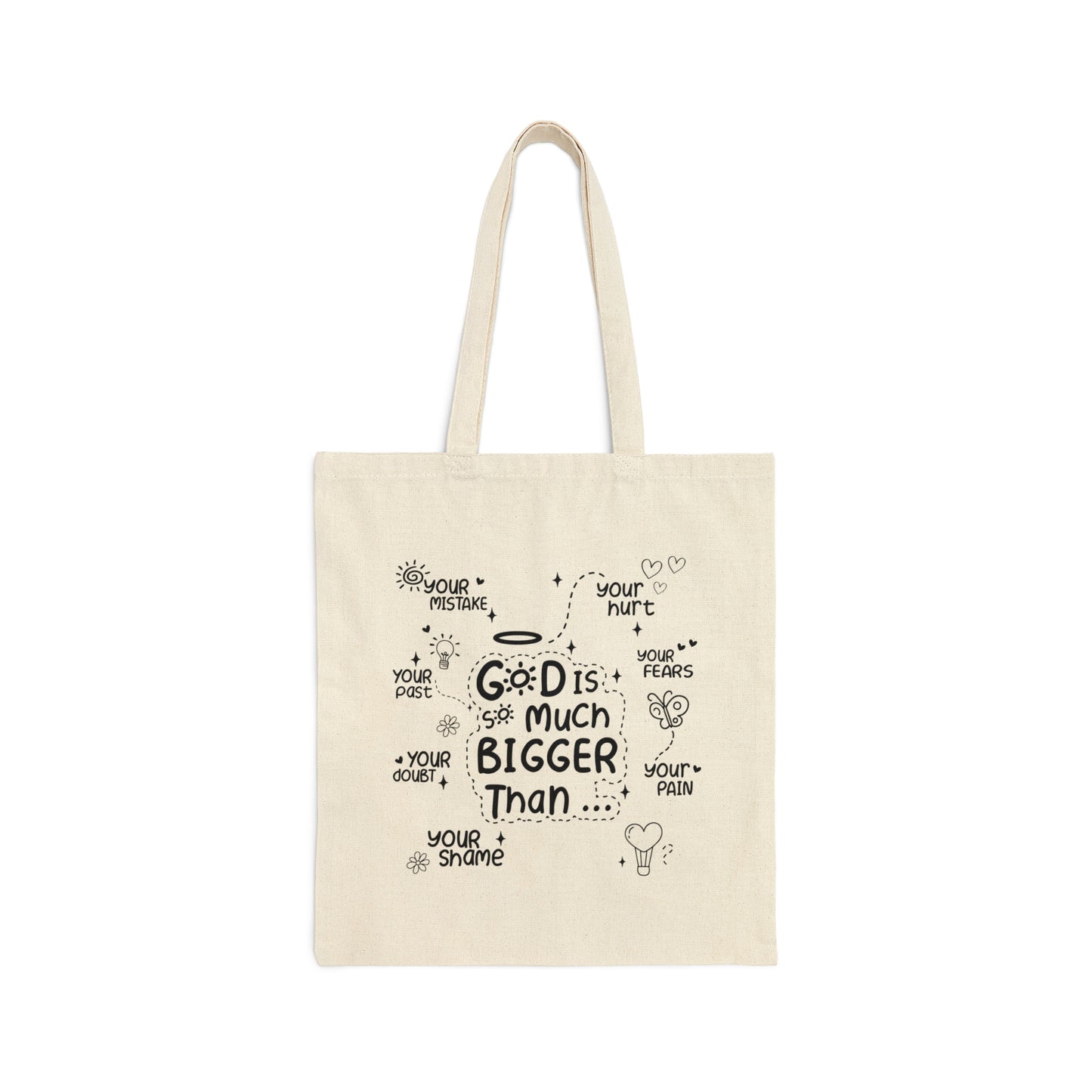 God is greater Cotton Canvas Tote Bag
