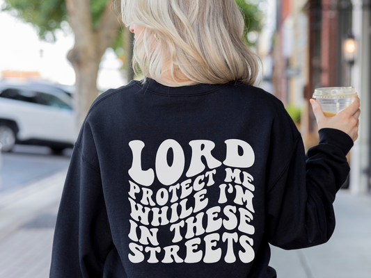 Guarded in Faith | Christian Streetwear Sweatshirt (Black)