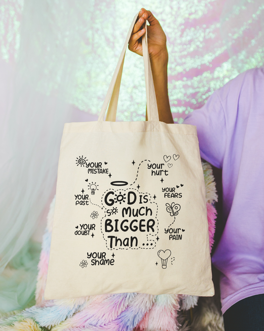 God is greater Cotton Canvas Tote Bag